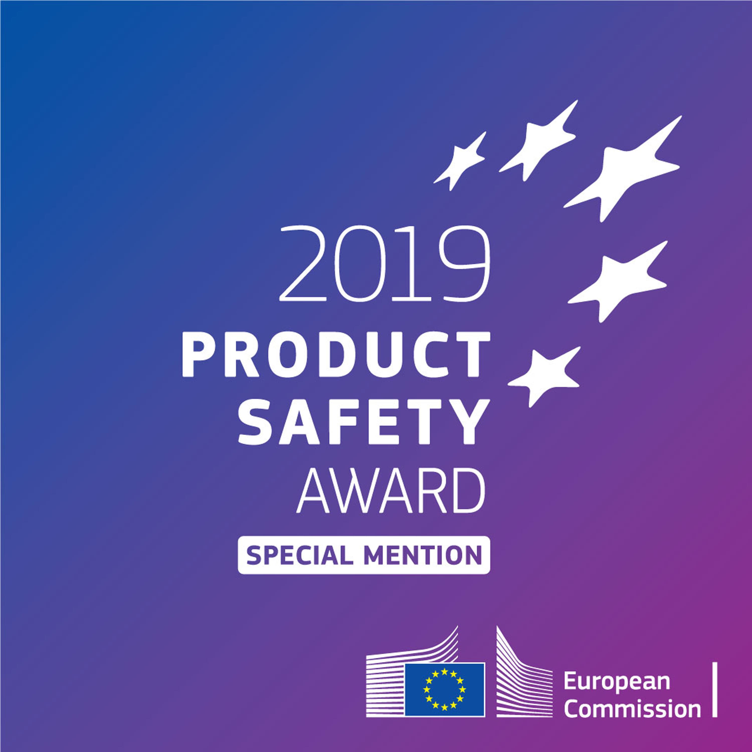 ONORATI CON IL PREMIO UE PER LA SICUREZZA DEI PRODOTTI 2019