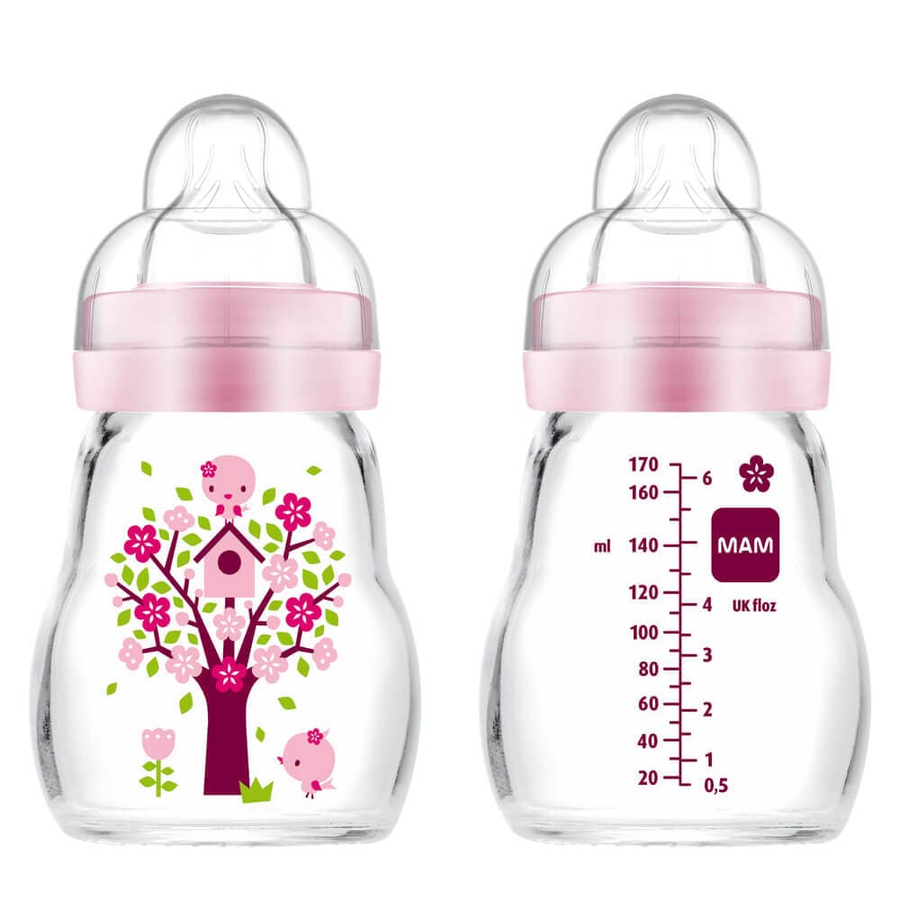 Biberon Verre 170 Ml Couleur Quartz Rose Biberon Verre 170 Ml Couleur Quartz Rose