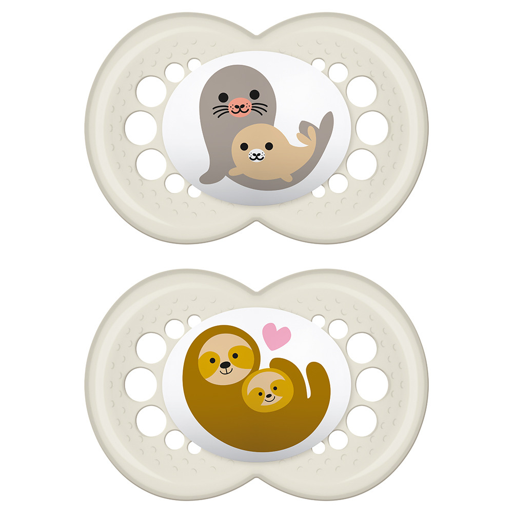 Chupeta Original MAM - 6+ meses - Embalagem Dupla - Ivory & Creamy Bahama