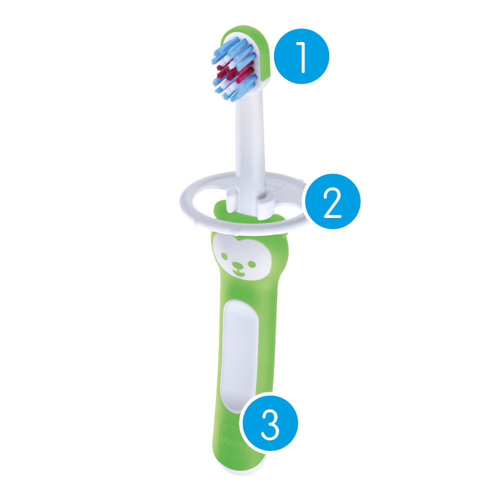 Escova Dental Baby's Brush 6M+ Cabo Curto - Rosa 3 Babys Brush, kit de escovas dentais