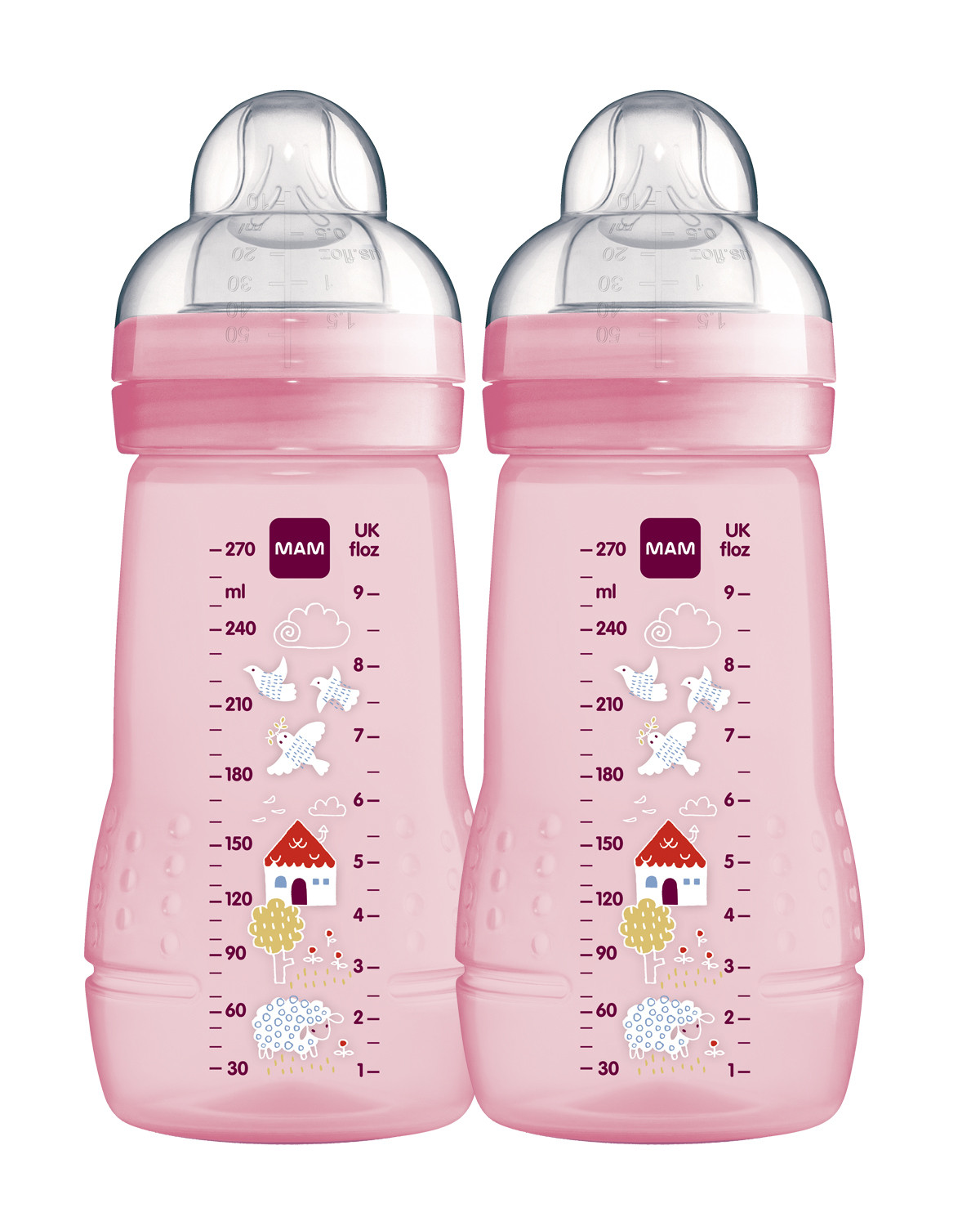 Mamadeira Easy Active 270ml Flow, embalagem dupla