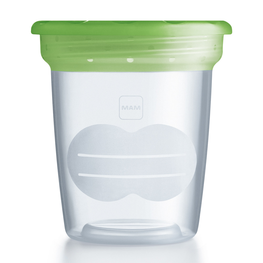 Potes para Armazenamento de Leite MAM - 120ml - 5 unidades Potes para Armazenamento de Leite MAM - 120ml - 5 unidades