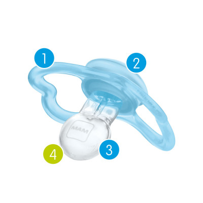 MAM Supreme Night S279 Pacifier Set with 2 Extra Fine Silicone Teat Sk –  BABACLICK